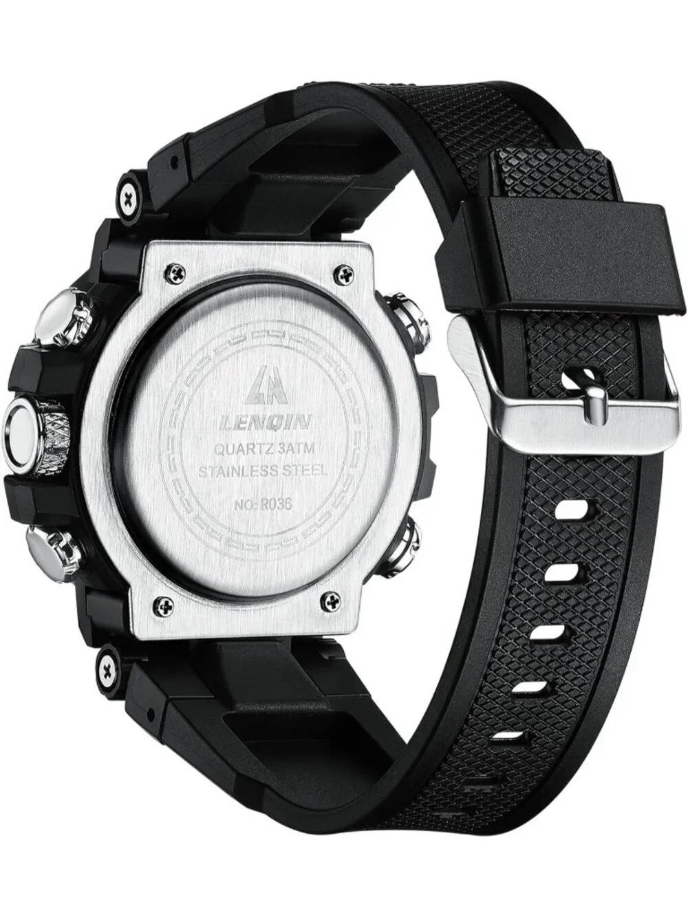Mens All Black Digital Military Survival Tactical Outdoor Waterproof Wrist Watch